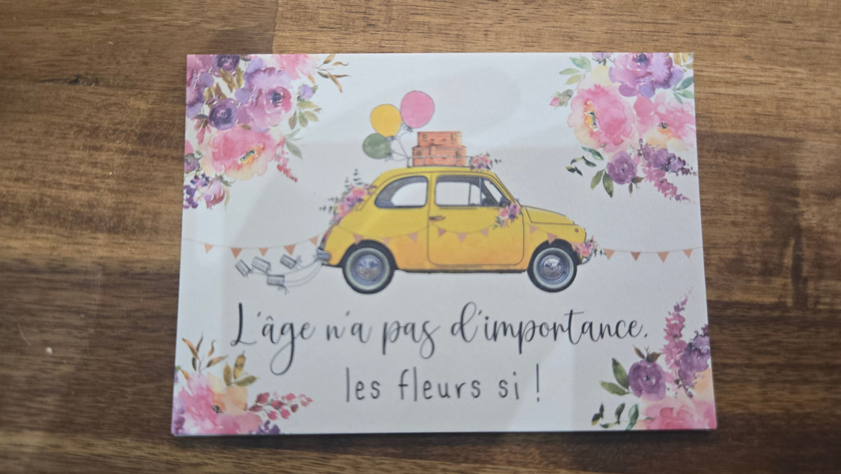 CARTE A MESSAGE